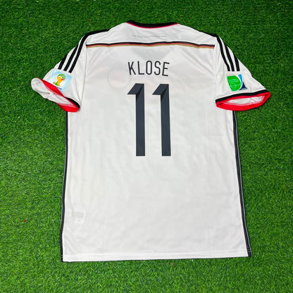 Miroslav Klose Germany 2014 World Cup White Retro Football Jersey Kit