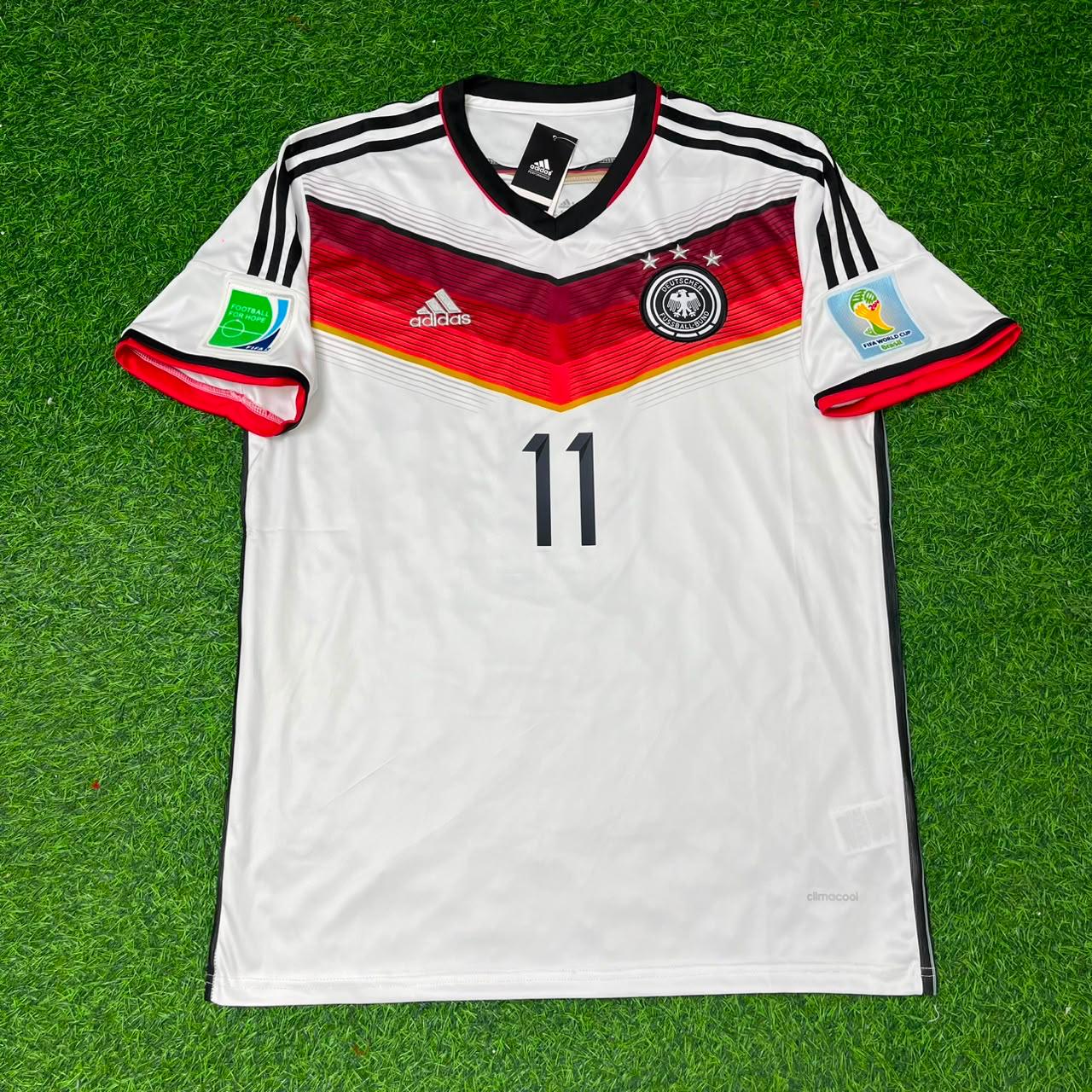 Miroslav Klose Germany 2014 World Cup White Retro Football Jersey Kit
