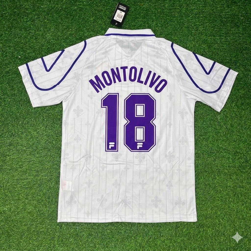 Riccardo Montolivo Fiorentina White Retro Football Jersey