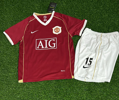 Nemanja Vidic Manchester United Kinder 2006/07 Rotes Kit Fußballtrikot KinderTrikot Maglia Fußballshirt