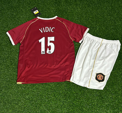Nemanja Vidic Manchester United Kinder 2006/07 Rotes Kit Fußballtrikot KinderTrikot Maglia Fußballshirt