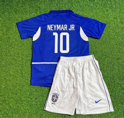 Neymar Jr Brazil Away Kids Kit – Kit Jersey for Children – | KinderTrikot | Maillot Enfant Soccer Shirt