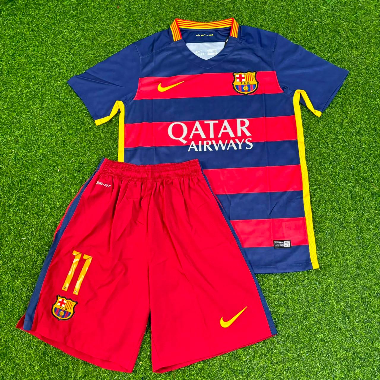 Neymar Jr Barcelona 2015/16 Retro Black Pink Kids Jersey Soccer Maillot KinderTrikot Maglia Soccer Shirt