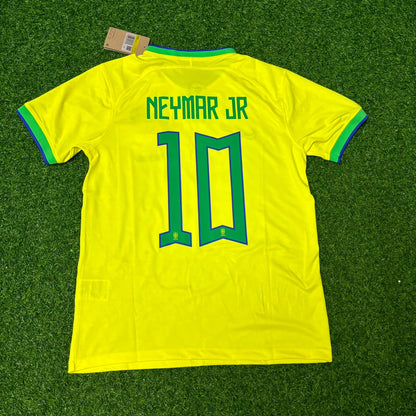 Neymar Jr – Brazil 2022 World Cup Retro Kit Jersey – | Trikot | Maillot Soccer Shirt