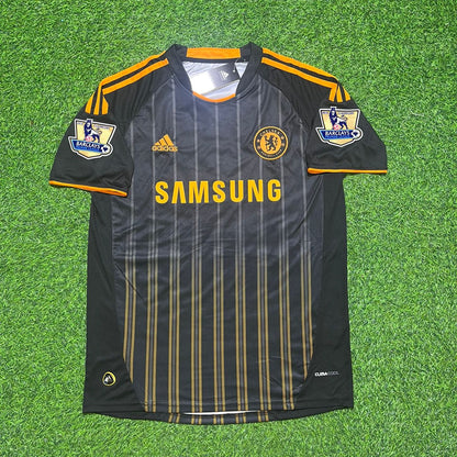 Nicolas Anelka #39 Chelsea 2010 2011 Away Retro Black Orange Football Jersey