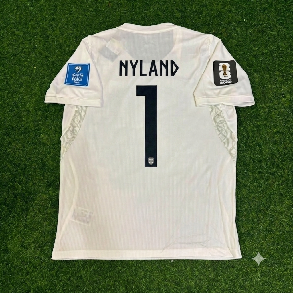 Ørjan Nyland Norway Goalkeeper 2026 World Cup White Football Jersey