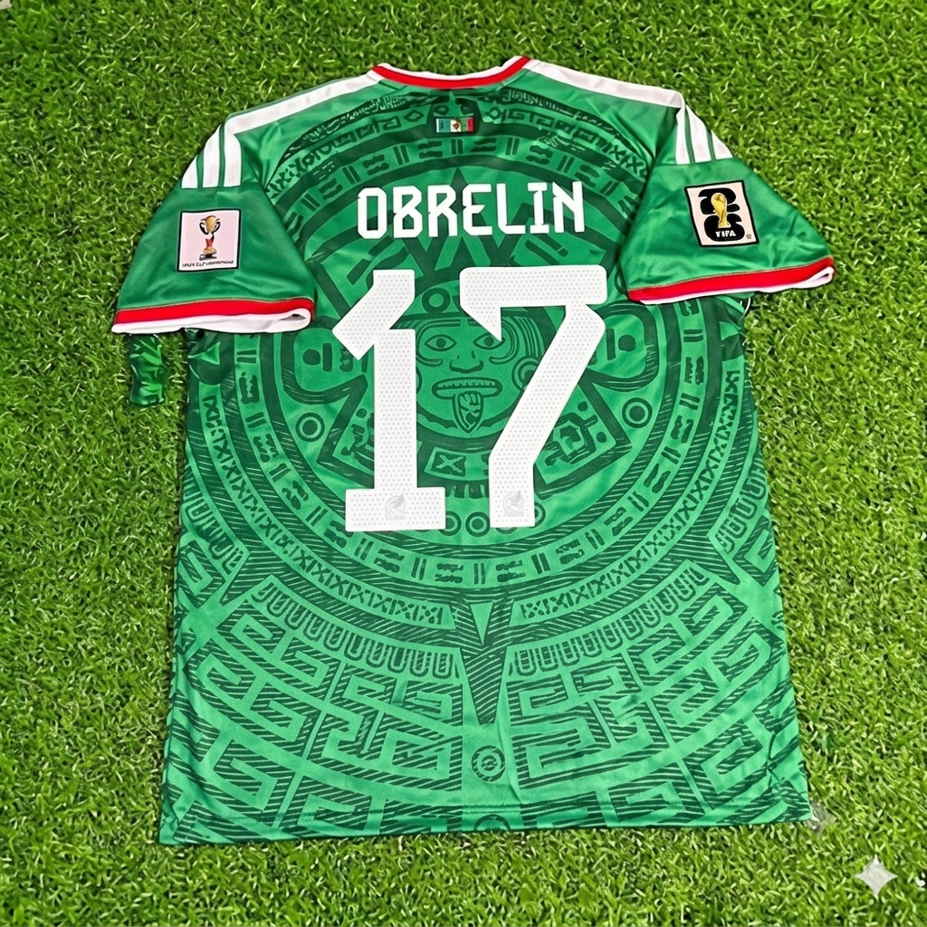 Obrelin Pineda Mexico 2026 World Cup Home Green Football Jersey