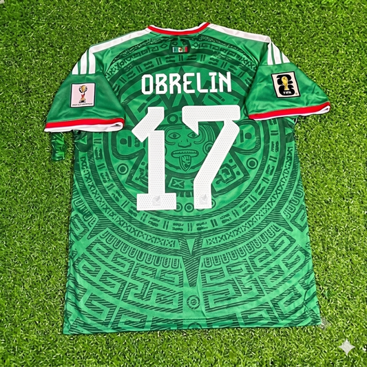 Obrelin Pineda Mexico 2026 World Cup Home Green Football Jersey