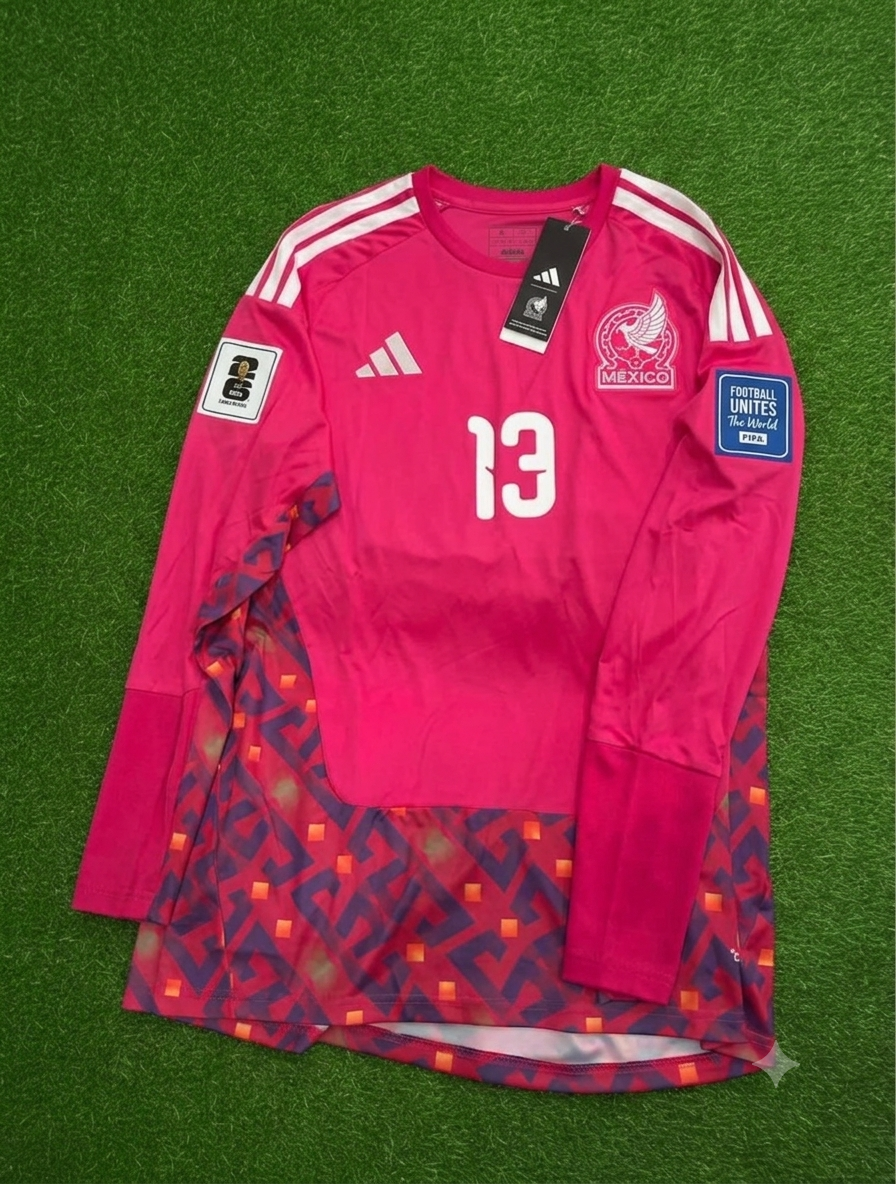 Guillermo Ochoa Mexico Goalkeeper 2026 World Cup Home White Football Long Sleeve Jersey