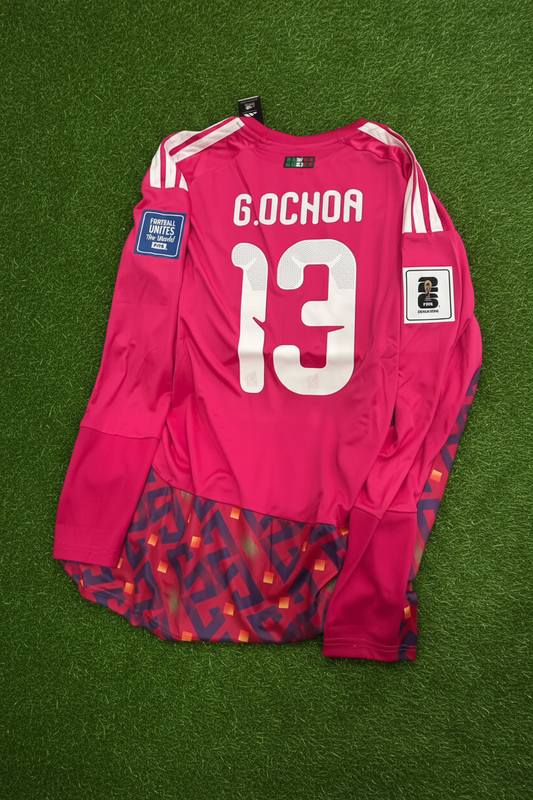 Guillermo Ochoa Mexico Goalkeeper 2026 World Cup Home White Football Long Sleeve Jersey
