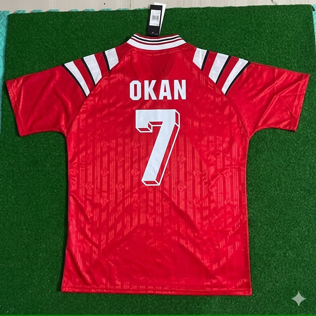 Okan Buruk Türkiye Turkey Red Nostalgic Retro Football Jersey