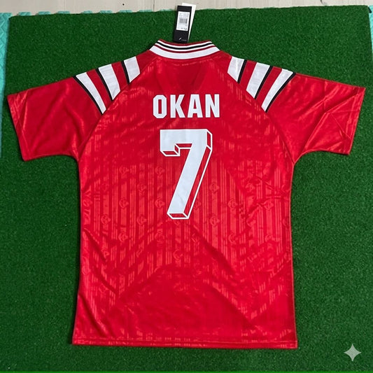 Okan Buruk Türkiye Turkey Red Nostalgic Retro Football Jersey