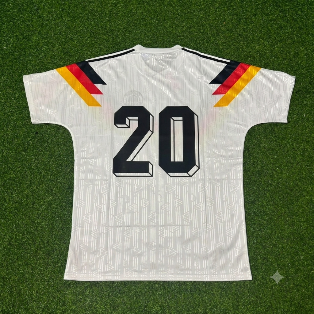 Olaf Thon Germany 1990 World Cup Retro Football Jersey Trikot Maillot