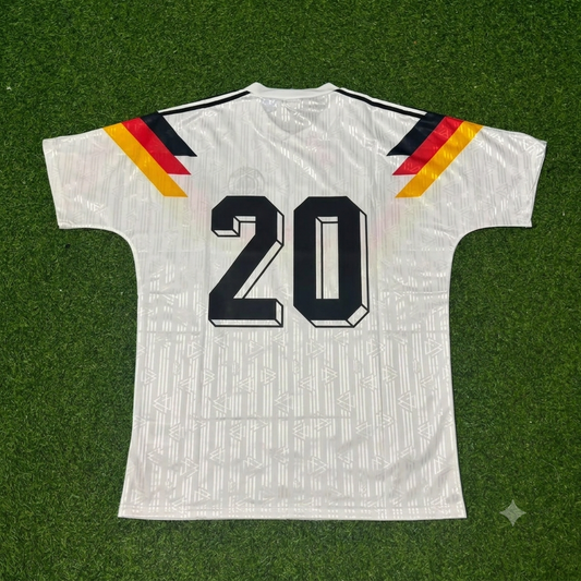 Olaf Thon Germany 1990 World Cup Retro Football Jersey Trikot Maillot