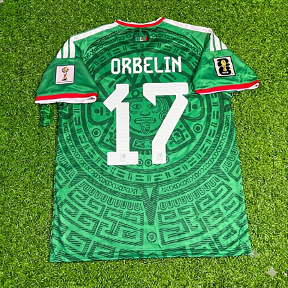 Orbelin Pineda Mexico 2026 World Cup Home Green Football Jersey