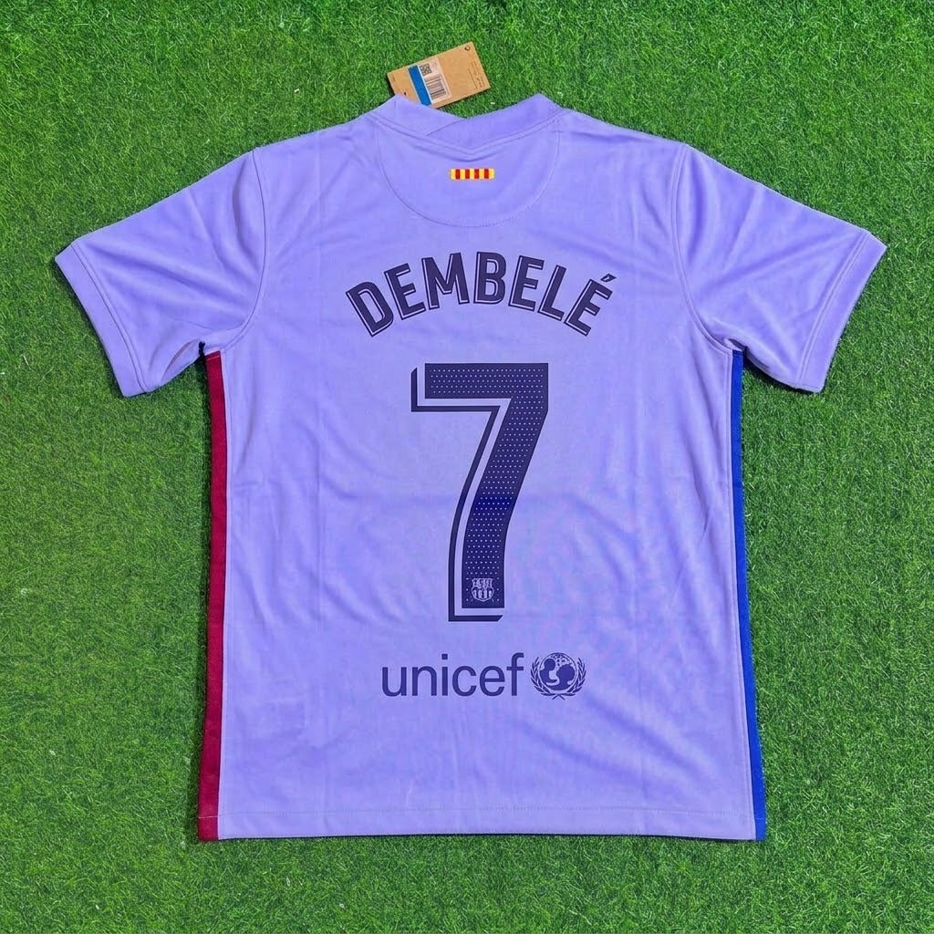 Ousmane Dembele #7 Barcelona 2021-22 Season Retro Jersey Trikot Soccer Shirt