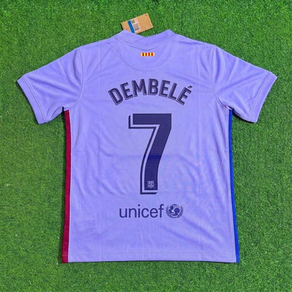 Ousmane Dembele #7 Barcelona 2021-22 Season Retro Jersey Trikot Soccer Shirt