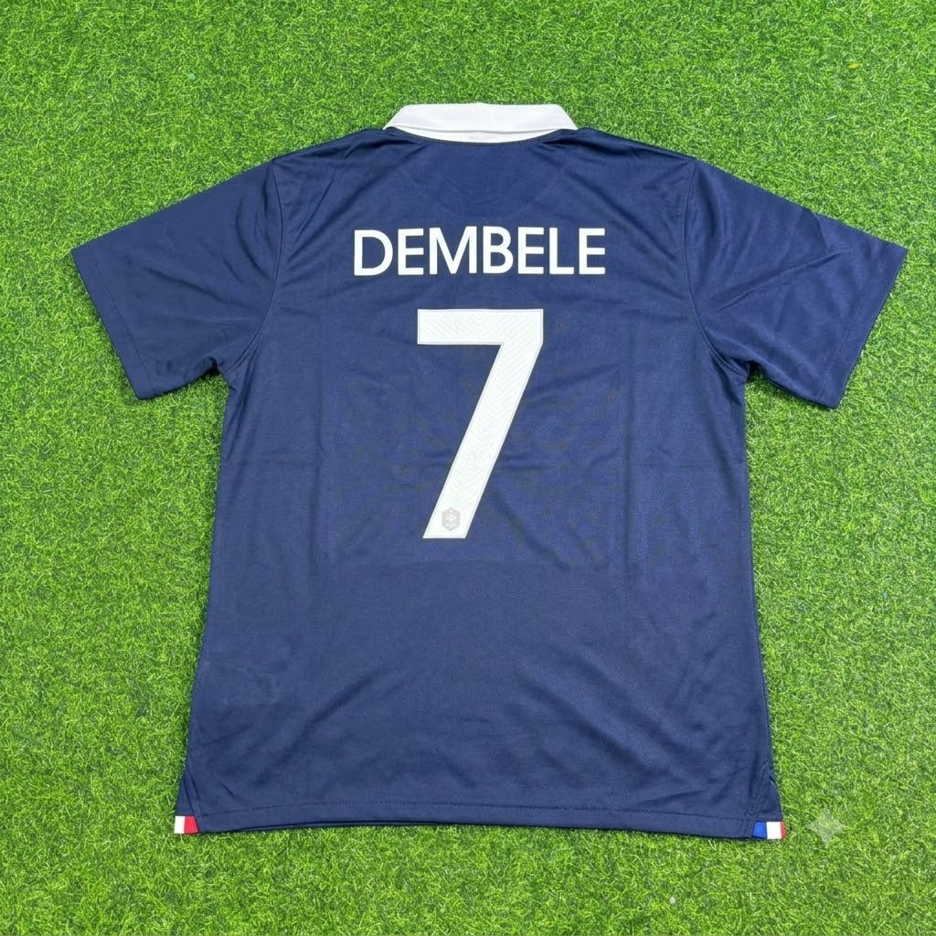 Ousmane Dembele #7 France Retro Football Jersey Trikot Maillot