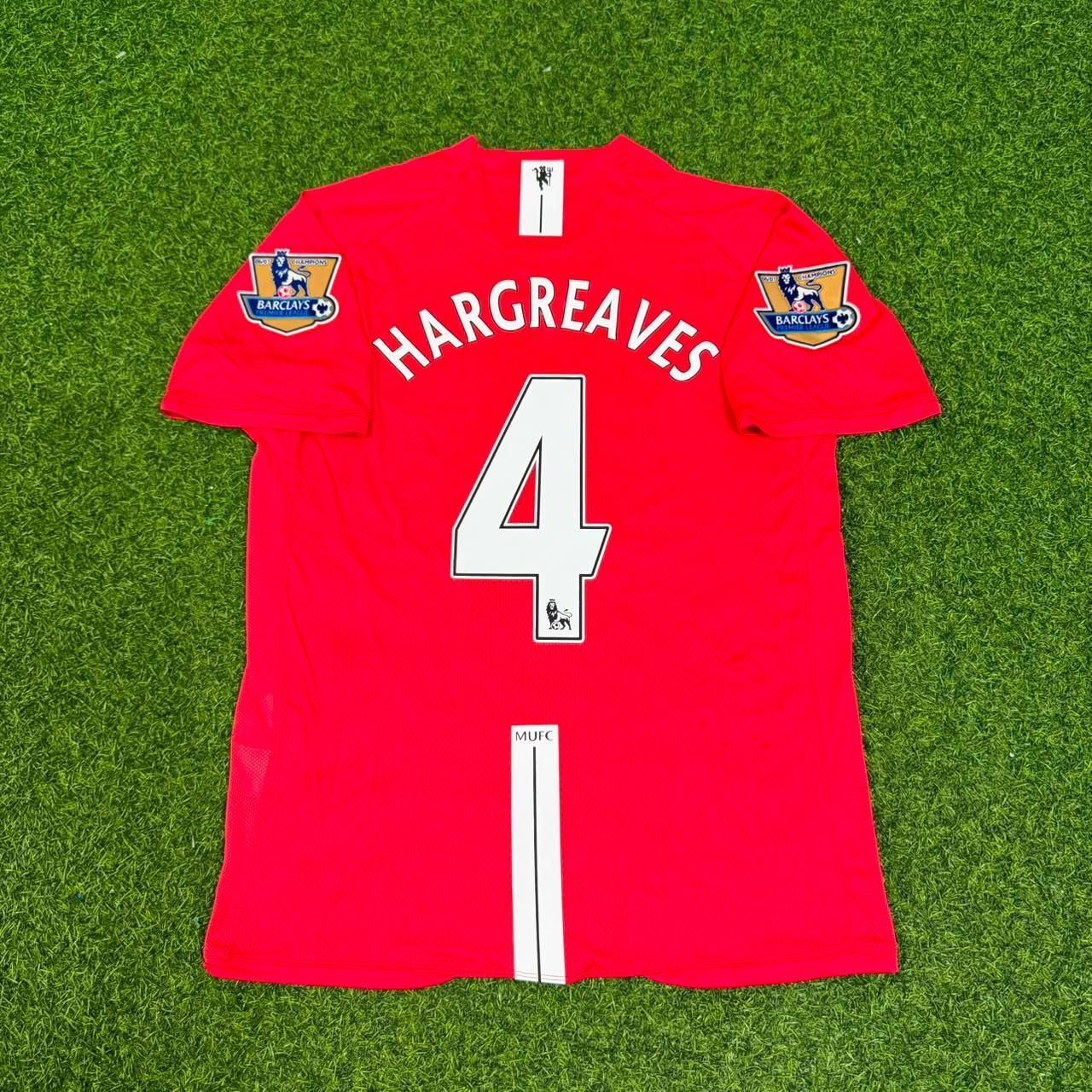 Owen Hargreaves Manchester United 2007 2008 EPL Retro Red Jersey Trikot