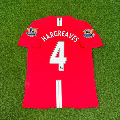Owen Hargreaves Manchester United 2007 2008 EPL Retro Red Jersey Trikot