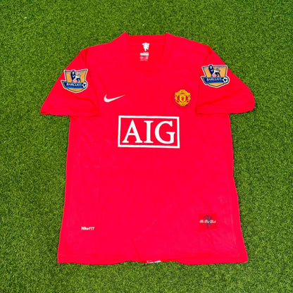Owen Hargreaves Manchester United 2007 2008 EPL Retro Red Jersey Trikot