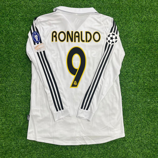 Ronaldo Nazario 2002-2003 Retro Long Sleeve Football Soccer Jersey