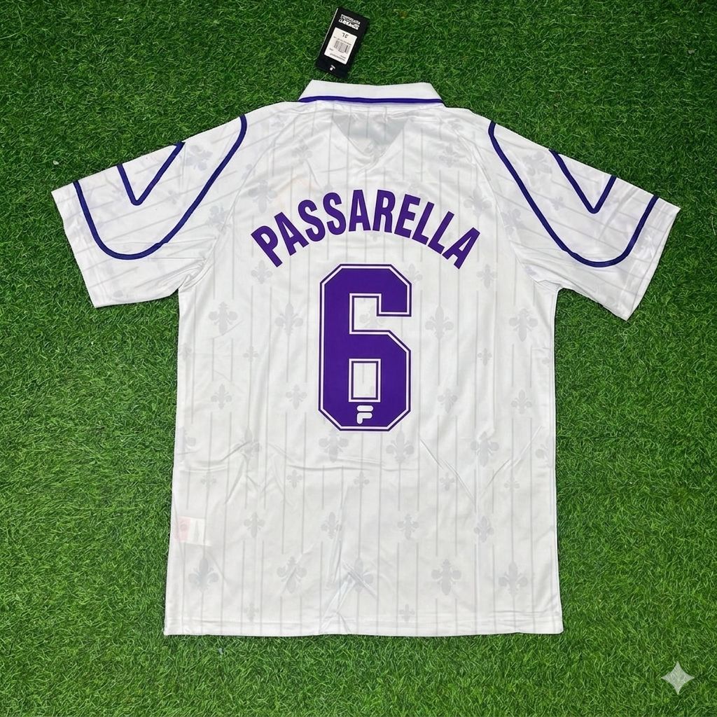 Daniel Passarella Fiorentina White Retro Football Jersey