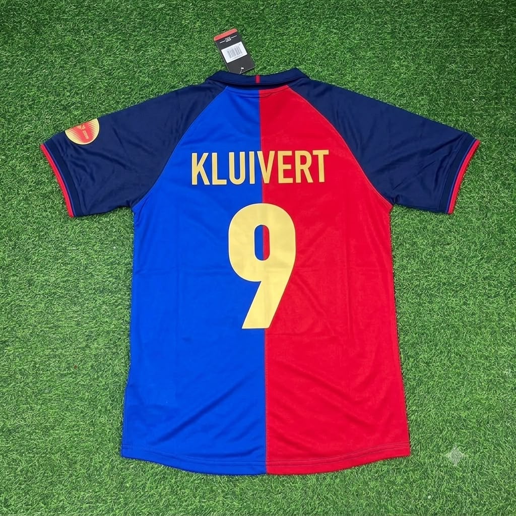 Patrick Kluivert – Barcelona 1998/1999 Retro Kit Jersey – | Trikot | Maillot Soccer Shirt
