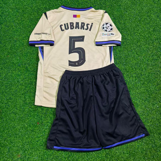 Pau Cubarsi Barcelona Grey Kids New Season 2026 Jersey