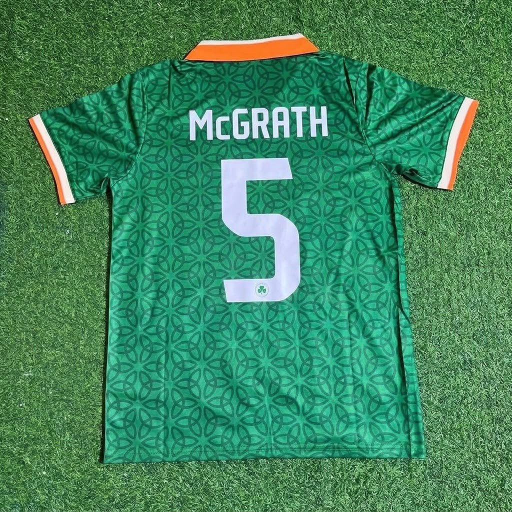 Paul McGrath Ireland St.Patrick's Day Special Jersey Kit Soccer Trikot Maillot Maglia