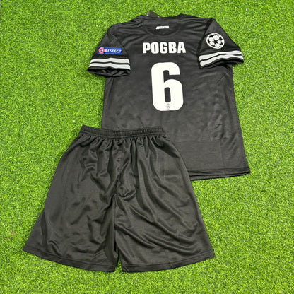 Paul Pogba Juventus 2012–2013 Kids Black Retro Football Jersey Kit