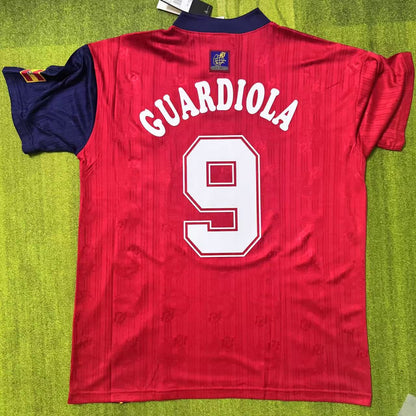 Pep Guardiola Spain Retro 1996 Jersey Maillot Trikot Camiseta