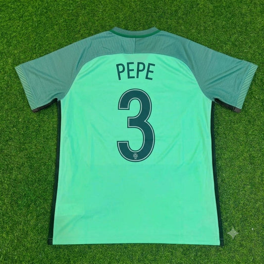 Pepe Portugal EURO 2016 Green Retro Football Jersey Trikot Maillot