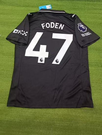 Phil Foden Manchester City Black New Season 2026 Jersey Trikot Maillot Soccer Shirt