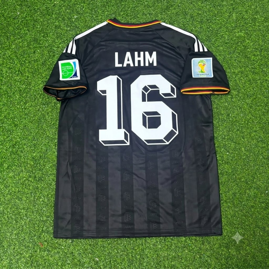 Philipp Lahm Germany 2014 World Cup Special Edition Black Retro Football Jersey