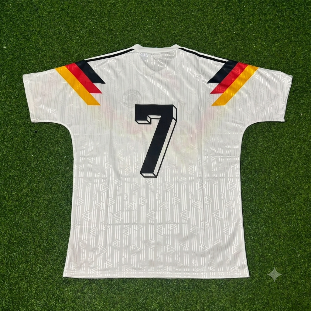 Pierre Littbarski Germany 1990 World Cup Retro Football Jersey Trikot Maillot
