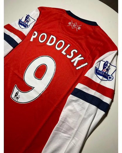 Lukas Podolski Arsenal 2011-2012 Retro Kit Jersey Trikot Maglia Soccer Shirt