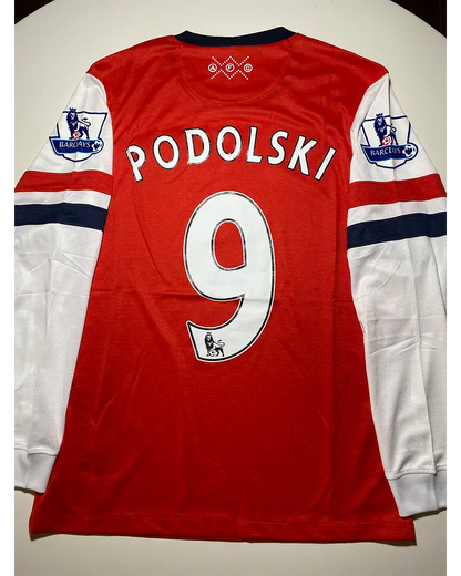 Lukas Podolski Arsenal 2011-2012 Retro Kit Jersey Trikot Maglia Soccer Shirt