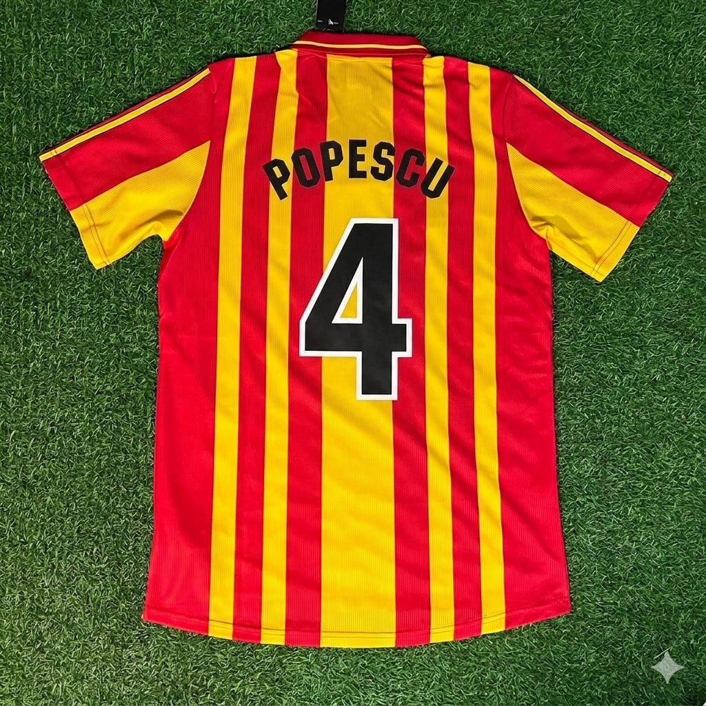 Gheorghe Popescu 4 – Galatasaray 2000 UEFA Super Kupa Final Retro Kit Jersey – | Trikot | Maillot | Forma