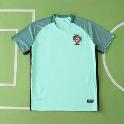 Luis Nani Portugal EURO 2016 Green Retro Football Jersey