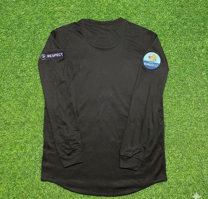 Portugal Euro 2012 Away Black Long Sleeve Retro Football Jersey