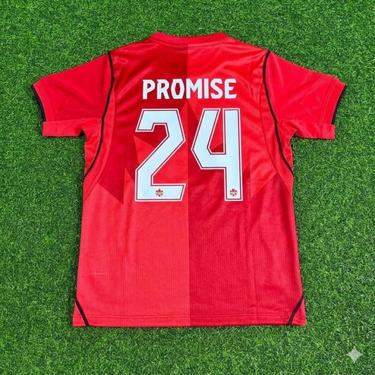 Promise David Canada 2026 World Cup Home Red Football Jersey