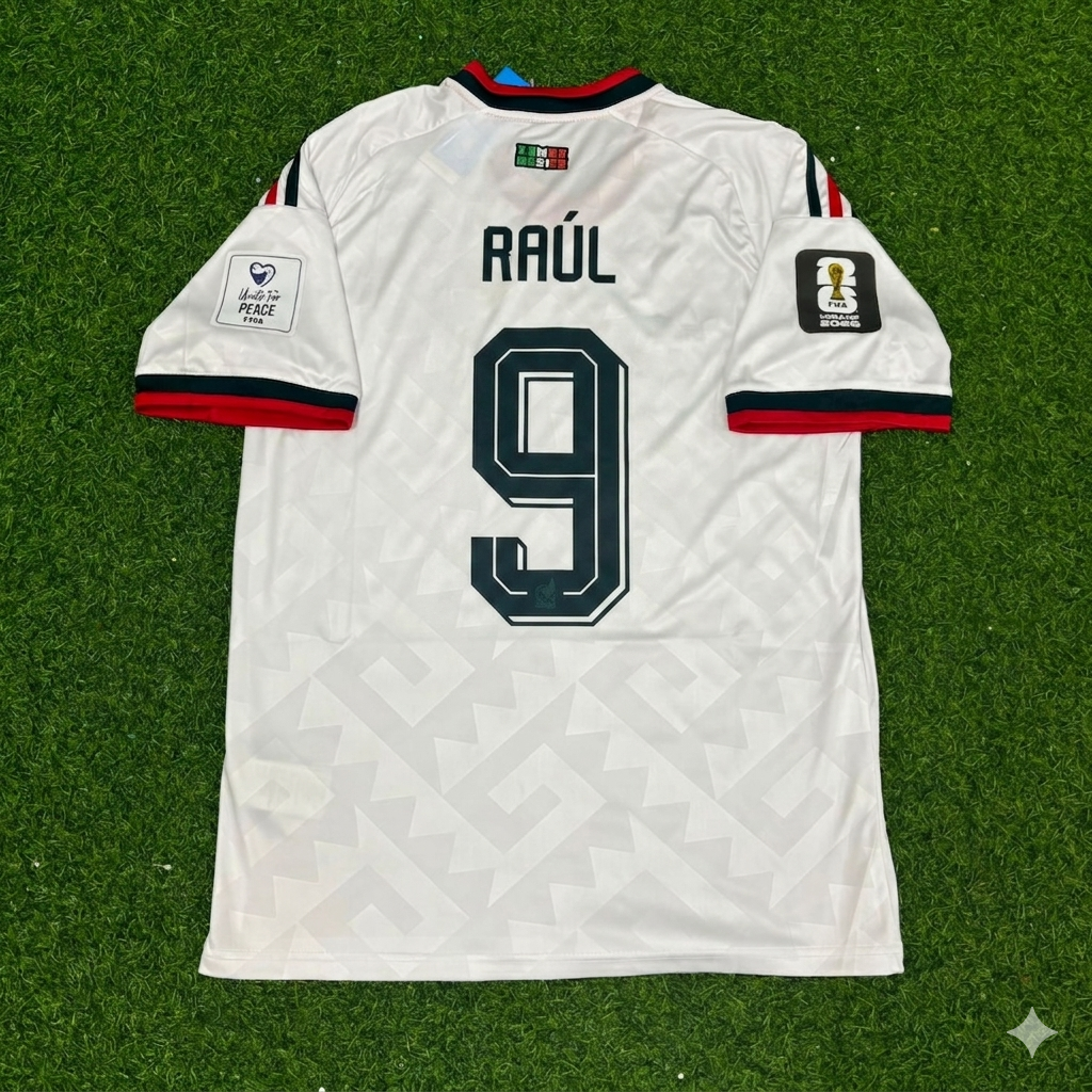 Raúl Jimenez Mexico 2026 World Cup Home White Football Jersey