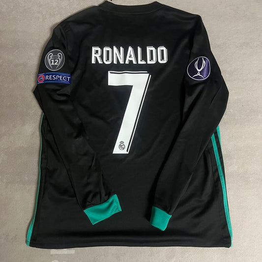 Cristiano Ronaldo #cr7 Real Madrid 2017 UEFA Super Cup Final Black Jersey Trikot