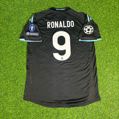 Real Madrid 2009 2010 Cristiano Ronaldo CR7 Debut Number 9 Away Retro Football Jersey Kit