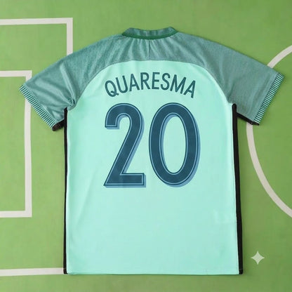 Ricardo Quaresma Portugal EURO 2016 Green Retro Football Jersey