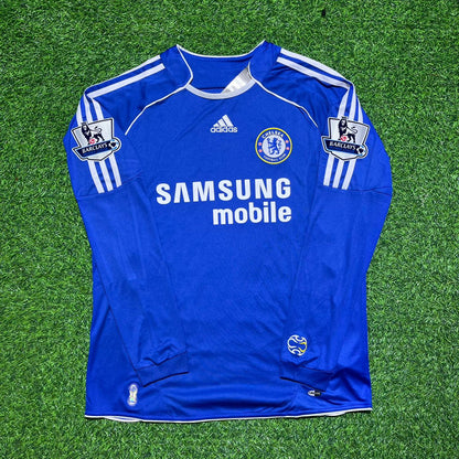 Ricardo Carvalho #6 Chelsea 2006-2008 Long Sleeve EPL Patch Football Jersey
