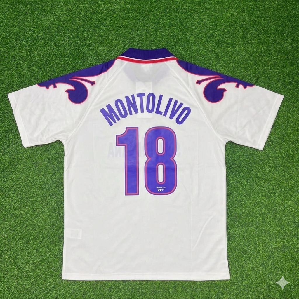 Riccardo Montolivo Fiorentina Retro White Football Jersey