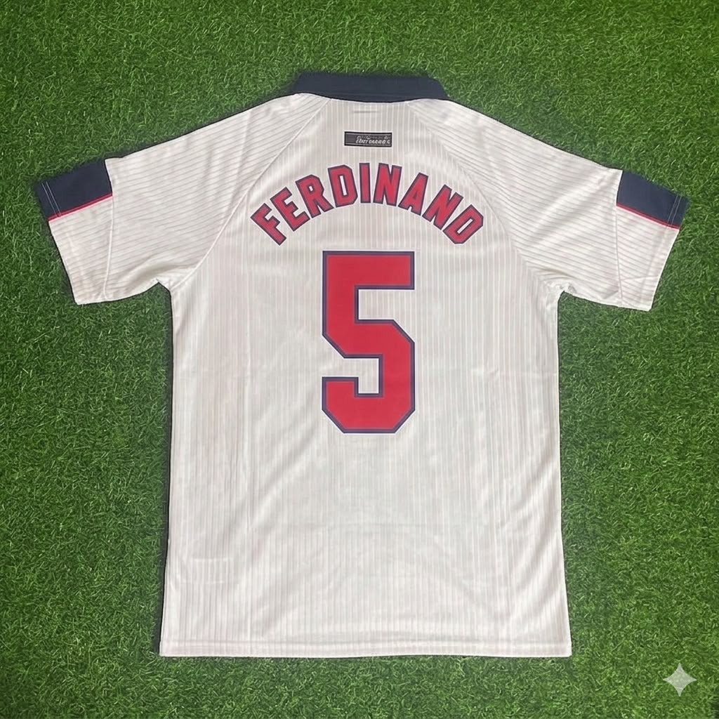 Rio Ferdinand England 1998 World Cup Retro Jersey