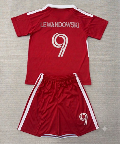 Robert Lewandowski Chicago Fire FC 2026-2027 Kids Red New Season Soccer Kit Jersey